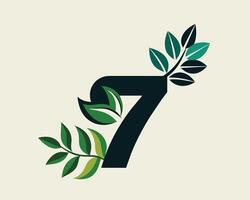 Leaf Number 7 illustration vector