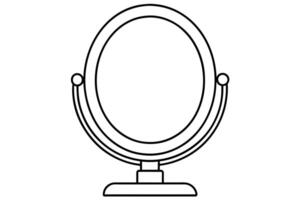 espejo marco mano dibujado ilustración diseño vector