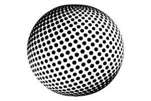 Dotted orb design element on black vector