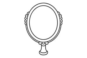 Mirror frame Hand drawn illustration design vector