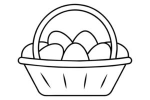 Eggs in the basket design vector