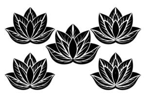 Lotus flower icon design vector