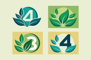 Leaf Number 4 illustration vector