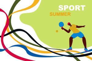 Sports background.Summer sports games. Abstract colorful background with athletes. illustration. vector