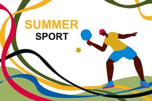 Deportes fondo.verano Deportes juegos. resumen vistoso antecedentes con Atletas. ilustración. vector