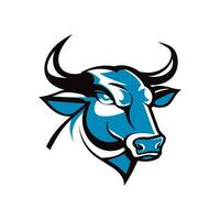 design of cow head on white background vector