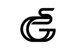 gs or sg logo vector