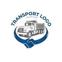 transporte empresa logo diseño vector