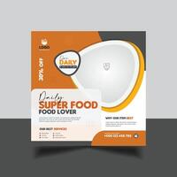 Food Flyer Social Meida Food Flyer Design Template vector