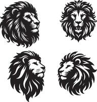 Lion Silhouette Graphic Logo on White Background vector