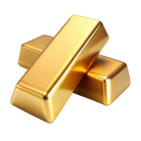 Gleaming Gold Bars Stacked on a Transparent Background Illustrating Wealth png