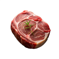 Fresco cortar crudo carne de vaca filete con Romero puntilla en transparente antecedentes png