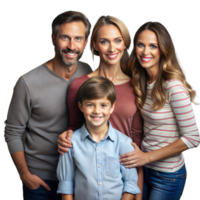 Family Posing Together Transparent Background png