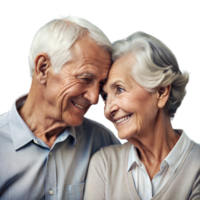 Elderly Couple Sharing a Joyful Moment With Loving Gazes png