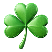 A Green Shamrock Clover With Transparent Background and High-Quality File for St. Patricks Day png