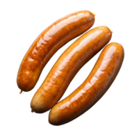 Three Sausages on Transparent Background png