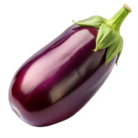 frisch lila Aubergine mit Grün Stengel auf transparent Hintergrund während tagsüber png