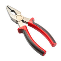 Red and Black Handheld Pliers on Transparent Background for Manual Work png