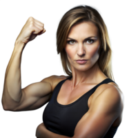 vrouw buigen biceps transparant achtergrond png