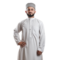 Portrait of a smiling arabian man on transparent background png