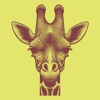 A stunning illustration of a giraffe vector