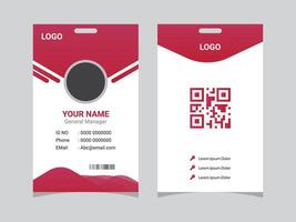 Official ID Card Template vector