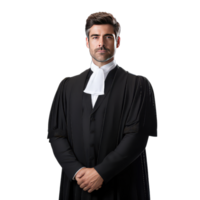 Portrait of handsome judge on transparent background png