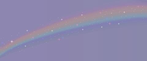 Sky gradient background with rainbow and stars.Design for background, cover, poster. vector