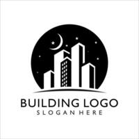 edificio logo modelo ilustración diseño vector
