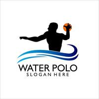 water polo logo symbol illustration design vector