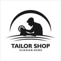 tailor logo symbol illustration design vector