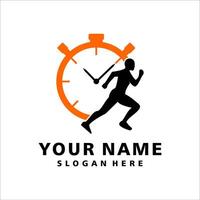 time run logo template illustration design vector