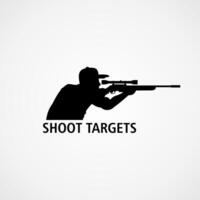 Disparo objetivo logo símbolo ilustración diseño vector