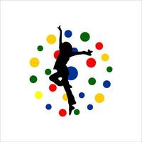 bale dance logo symbol illustration design vector