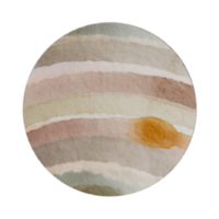 watercolor planets element for banner decoration. Solar system clipart. png