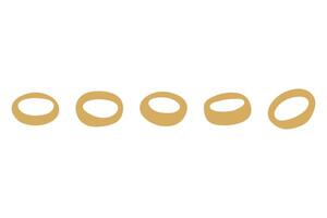 Simple gold bracelet design set vector