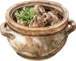 Bak Kut Teh, herbal pork rib soup png