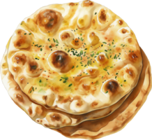 Naan, oven baked flatbread png