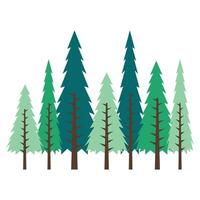 ilustración de árbol forestal vector