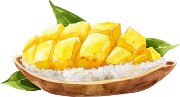 Sticky Rice with Mango, Sweet Sticky Rice with Ripe Mango png