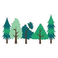 ilustración de árbol forestal vector