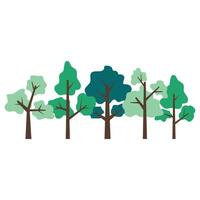 ilustración de árbol forestal vector