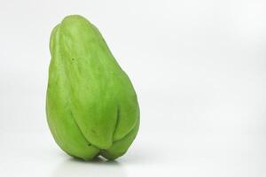 A fresh Chayote on a white background photo