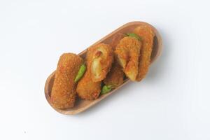 Indonesian food with a mixture of flour and vegetables which is called Risoles photo