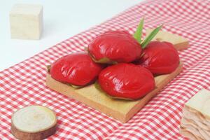 A typical Indonesian traditional snack is Kue Ku or Kue Tok photo