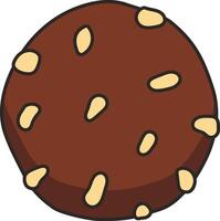 chocolate cookie illustration vector