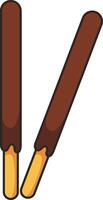 chocolate sticks illustration vector