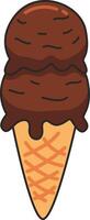 chocolate ice cream illustration vector