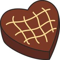 chocolate heart illustration vector