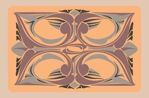 Art Nouveau flower botanical decorative frames hand draw illustration vector